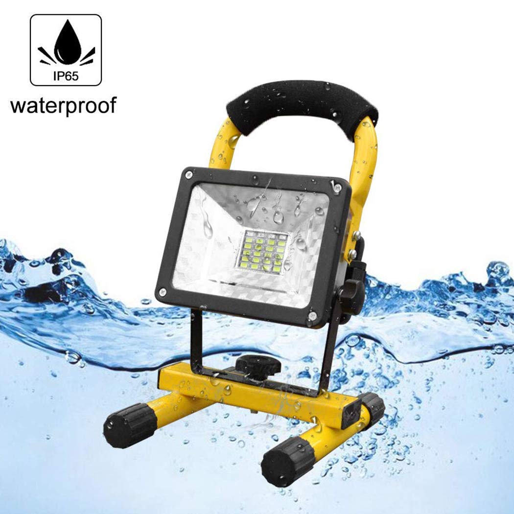 10W LED Rechargeable Flood Light - IP65 Waterproof Portable Work Light with SOS Mode | Perfect for Camping, Hiking, Fishing, Emergency & Outdoor Security Lighting