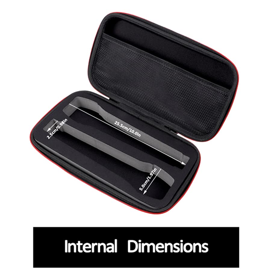 Vaguelly Wireless Microphone Hard EVA Carrying Case - Durable Travel Storage Bag for Dual Handheld Mics (Black/Red, 30x15cm) - Perfect for Studio, Live Performances & Outdoor Events