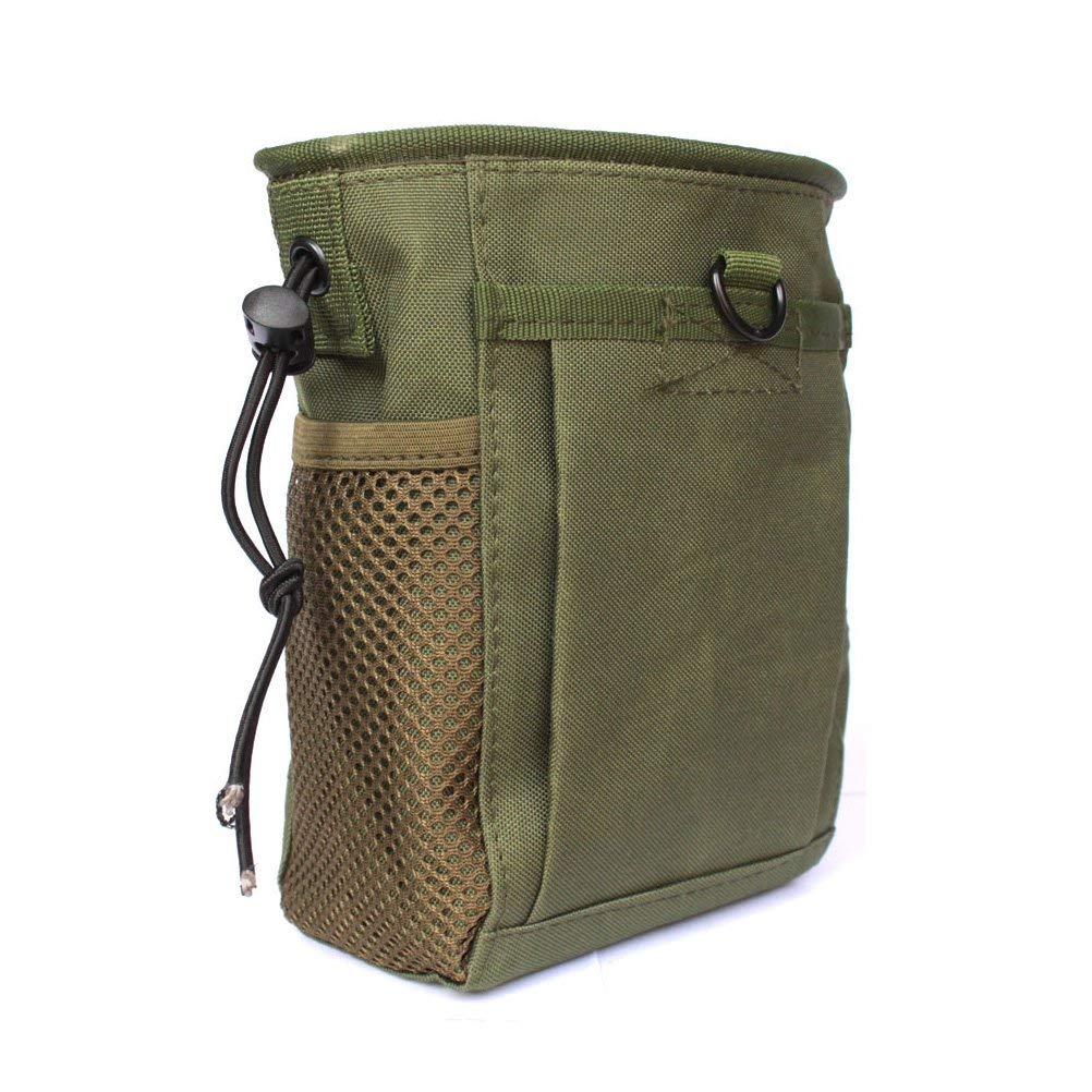 Tactical MOLLE Mini Dump Pouch - Compact Shotgun Shell Holder & Chalk Bag for Outdoor Hunting, Range Training & Rock Climbing Gear Accessories