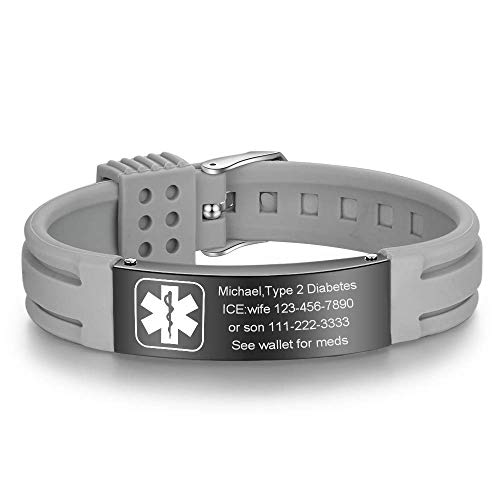Silicone 02-Black Grey-Width 16MM