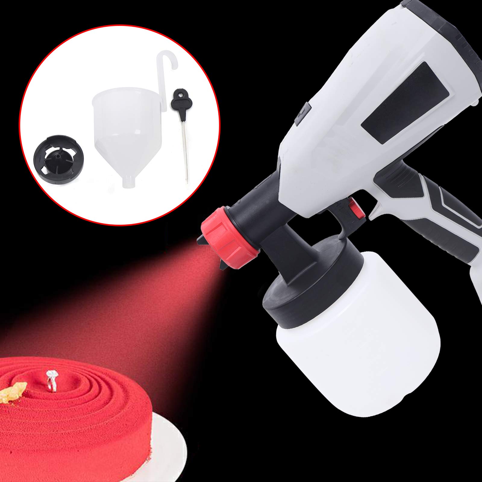 500W Chocolate Spray Gun Kit - Manual Wet Desserts Sandblasting Machine for Cake & Pastry Decorating | Airbrush Tool for Baking, Dessert Art & Craft Decorations (Perfect for Birthday Cakes, Wedding Desserts & DIY Food Art Projects)
