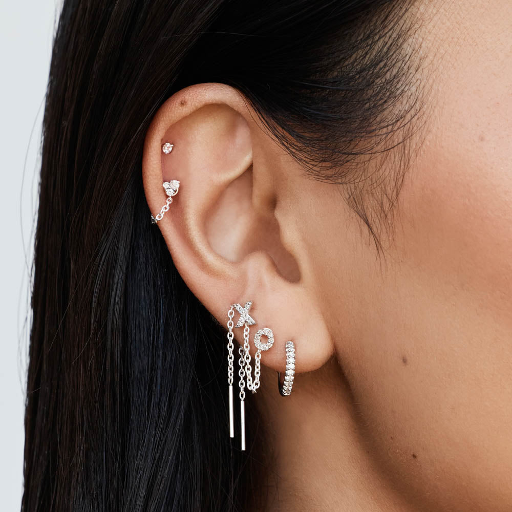 Sterling Silver Bar Threader Earrings for Women - Dainty Minimalist Jewelry for Everyday Wear & Special Occasions