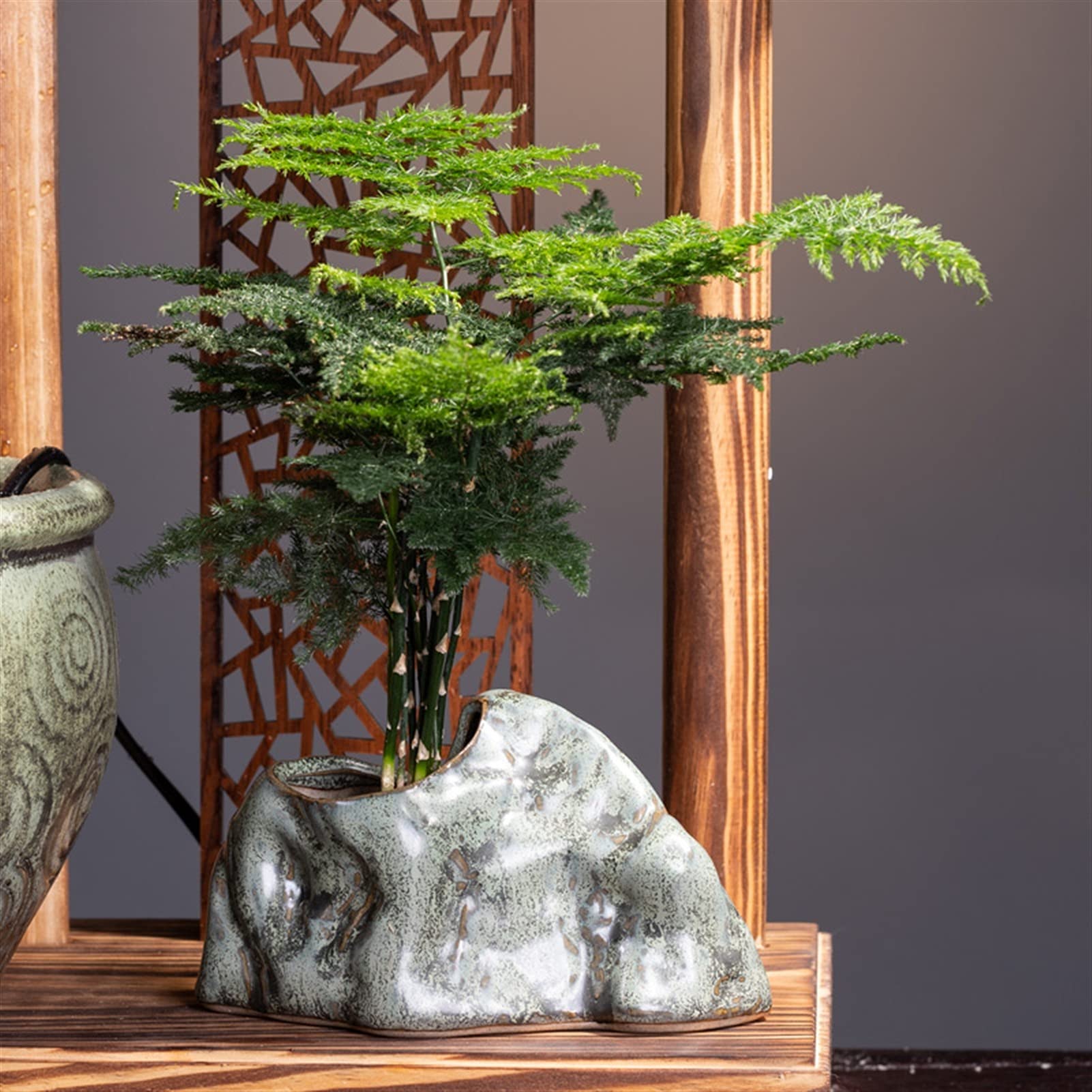 Chinese Style Desktop Fountain - Indoor Tabletop Water Fountain with Circulating Flow for Office & Home Decor | Relaxing Zen Bonsai Water Feature for Stress Relief & Feng Shui