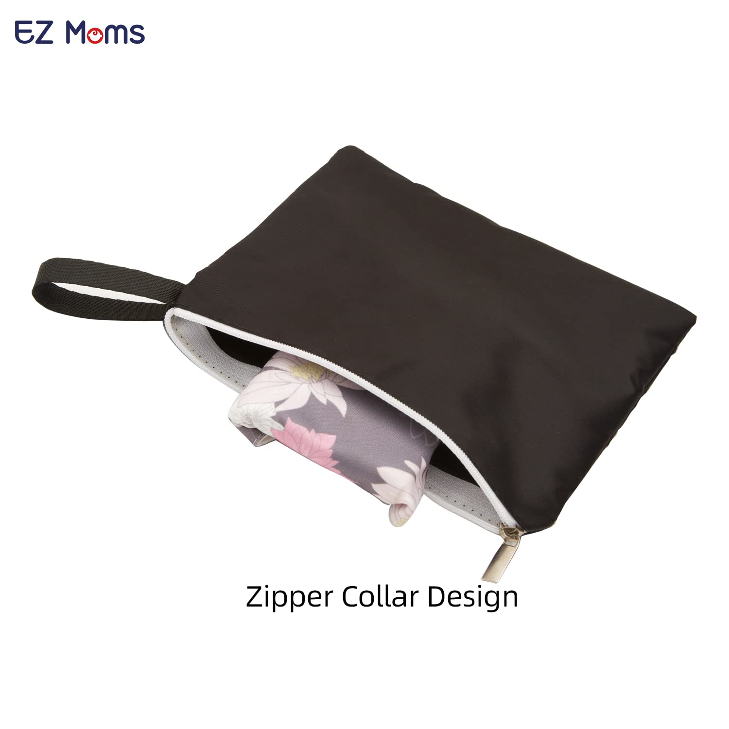 EZ Moms 6-Pack Small Multipurpose Zipper Storage Bags - 5.5''x6.1'' Waterproof Reusable Travel Organizer for Wet/Dry Items, Cloth Diapers, Swimsuits & Daily Essentials | Perfect for Baby Care, Beach Trips & Home Organization