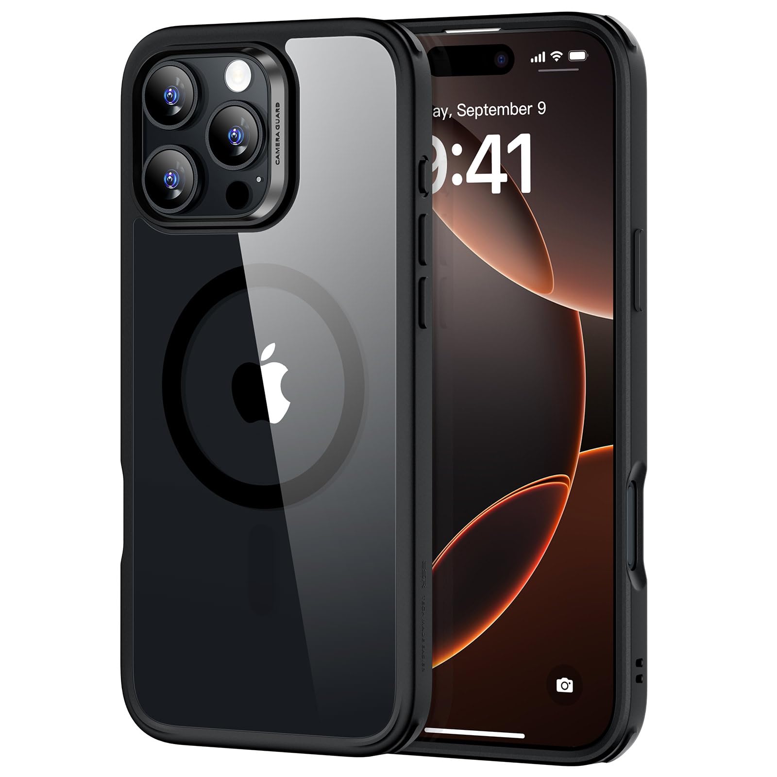 ESR for iPhone 16 Pro Case with MagSafe - Military-Grade Shockproof Protection, Magnetic Phone Cover for iPhone 16 Pro - Classic Hybrid HaloLock Clear Black Case | Perfect for Outdoor Adventures & Daily Protection