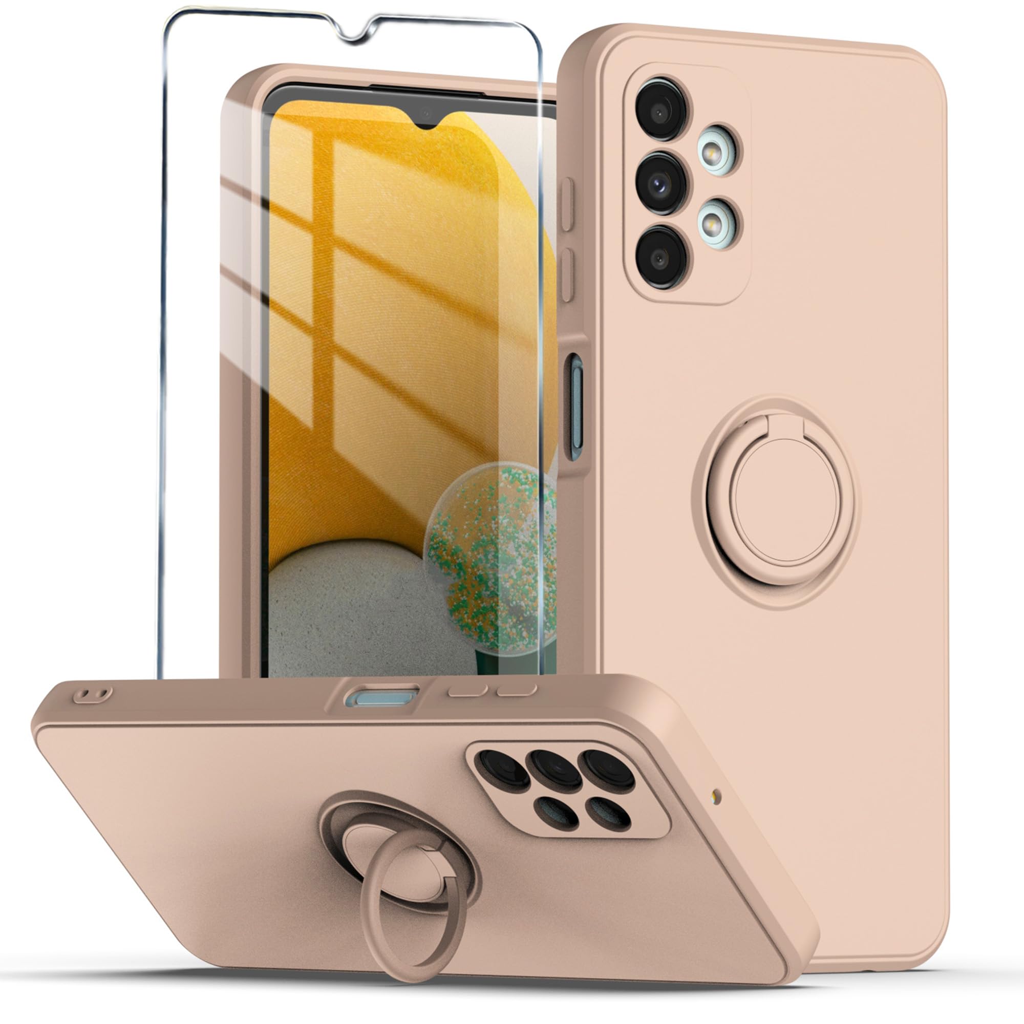 Premium Slim Soft Liquid Silicone Case with Tempered Glass Screen Protector for Gabb Phone 3 Pro - Pink | Shockproof Protective Cover | Perfect for Kids, Teens & Everyday Use