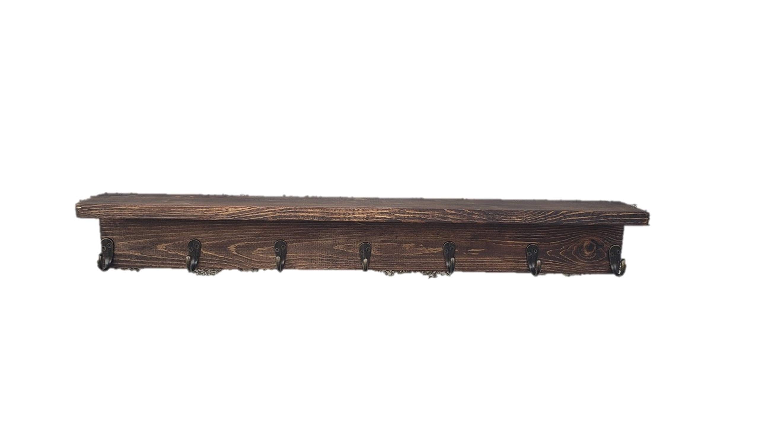 Custom Wooden Coffee Mug Rack - Wall Mounted Cup Holder Organizer for Kitchen, Office & Coffee Shop Display