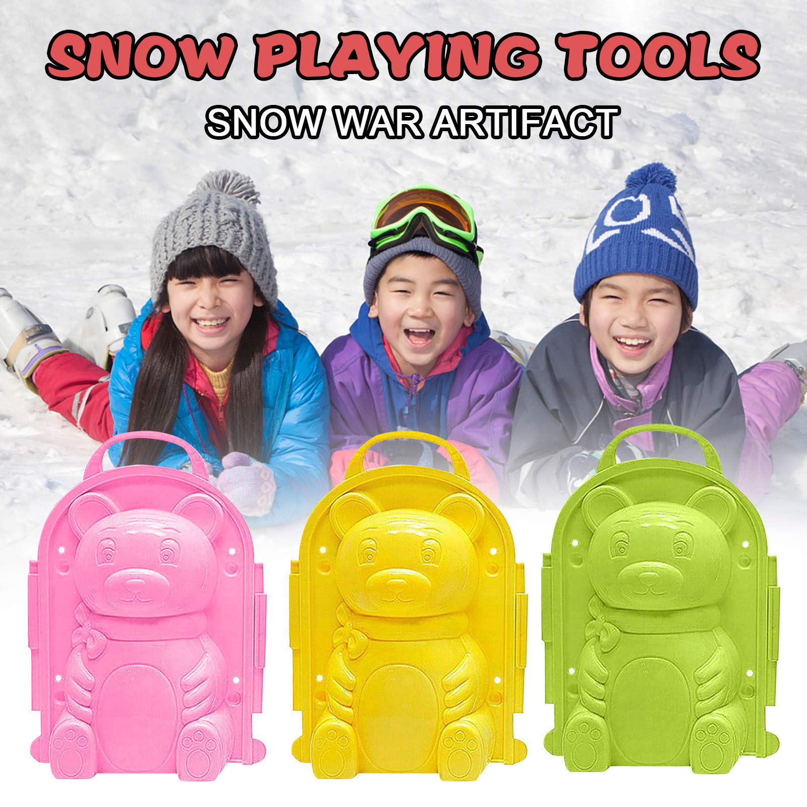 Cartoon Penguin Snowball Maker Clip Tool - Fun Winter Toy for Kids Outdoor Snow Play & Snowball Fights