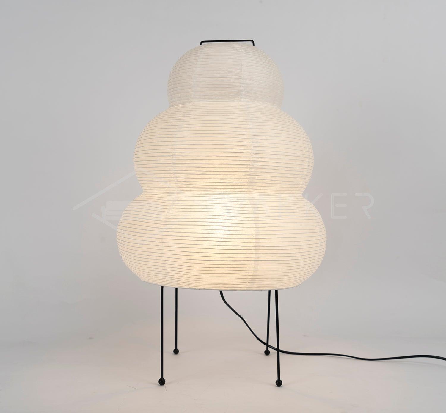 Akari Paper Table Lamp - Handmade Japanese Shoji Style Lighting for Bedroom, Living Room & Office - Warm Ambient Light for Relaxation & Decor