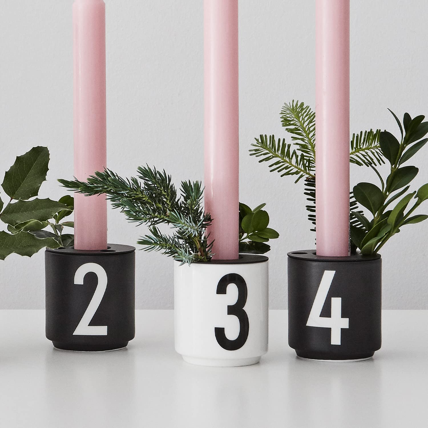 Design Letters Favorite Vase & Candle Holder Set - Dark Green Home Decor for Living Room, Bedroom, and Wedding Centerpieces