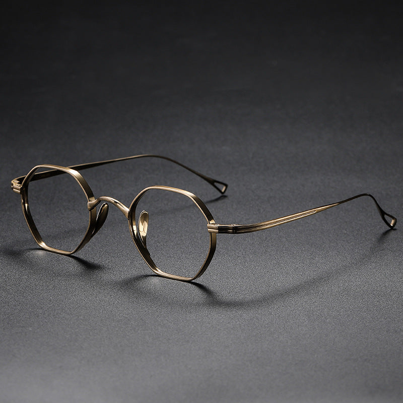 Stylish Titanium Geometric Eyeglass Frames KMN152 - Lightweight & Durable for Work, Reading & Fashion