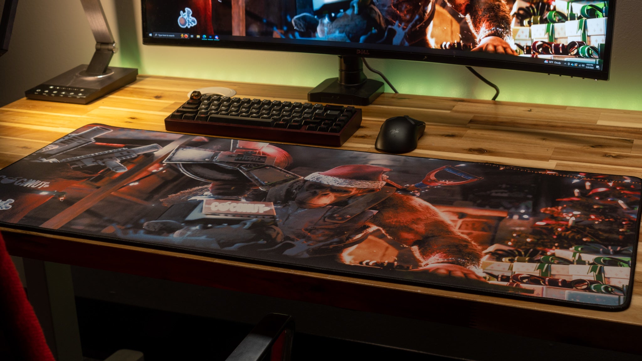 CoconutB Rivals Champion Limited Edition Gaming Desk Mat - Content Creator Collaboration - Perfect for Esports, Streaming & Office Workspace