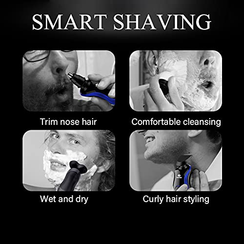 Professional Electric Razor for Men - Wet & Dry USB Rechargeable Shaver with LCD Display | Precision Beard Trimmer for Smooth Shaving at Home, Travel & Gym