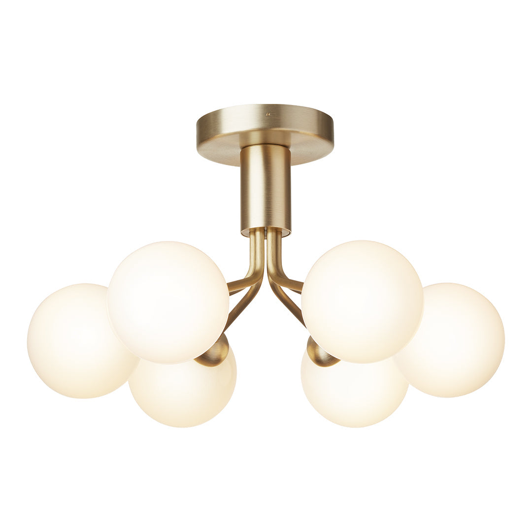 Apiales 6-Light Modern Ceiling Light Fixture - Elegant Flush Mount Lighting for Living Room, Bedroom, or Dining Room
