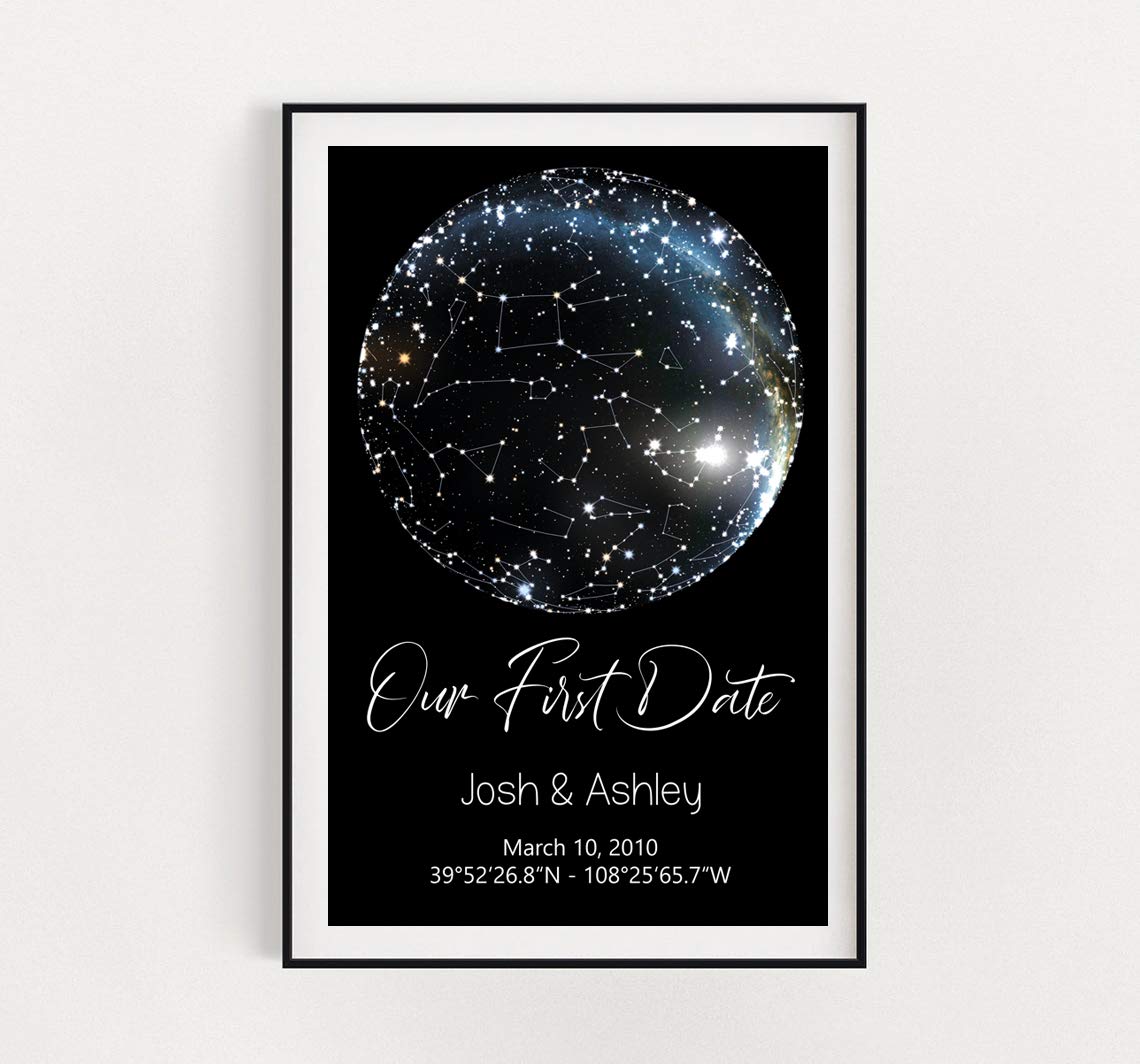Custom Star Map - Personalized Constellation Print - Unique Gift for Engagement, Wedding & Anniversary - 16x20