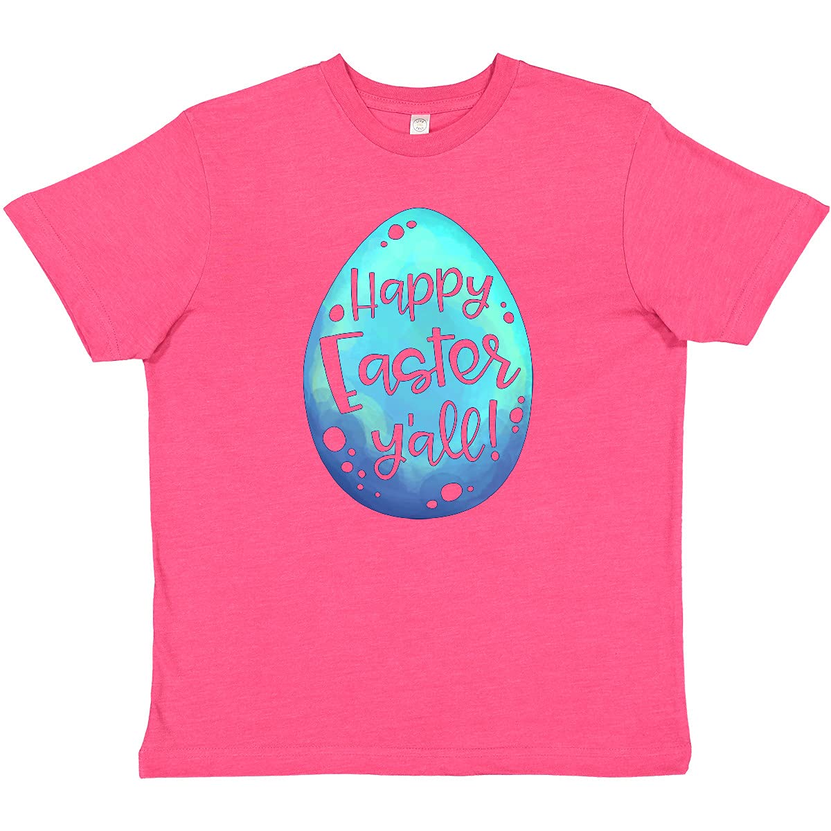 Inktastic Happy Easter Y'all Blue Easter Egg Youth T-Shirt - Cute Easter Outfit for Kids, Boys & Girls - Perfect for Easter Egg Hunts, Church, Family Photos & Spring Celebrations