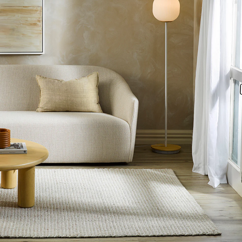 Baya Kansas Floor Rug Oat Natural 300cm x 400cm - Soft and Durable Area Rug for Living Room, Bedroom, or Office Decor