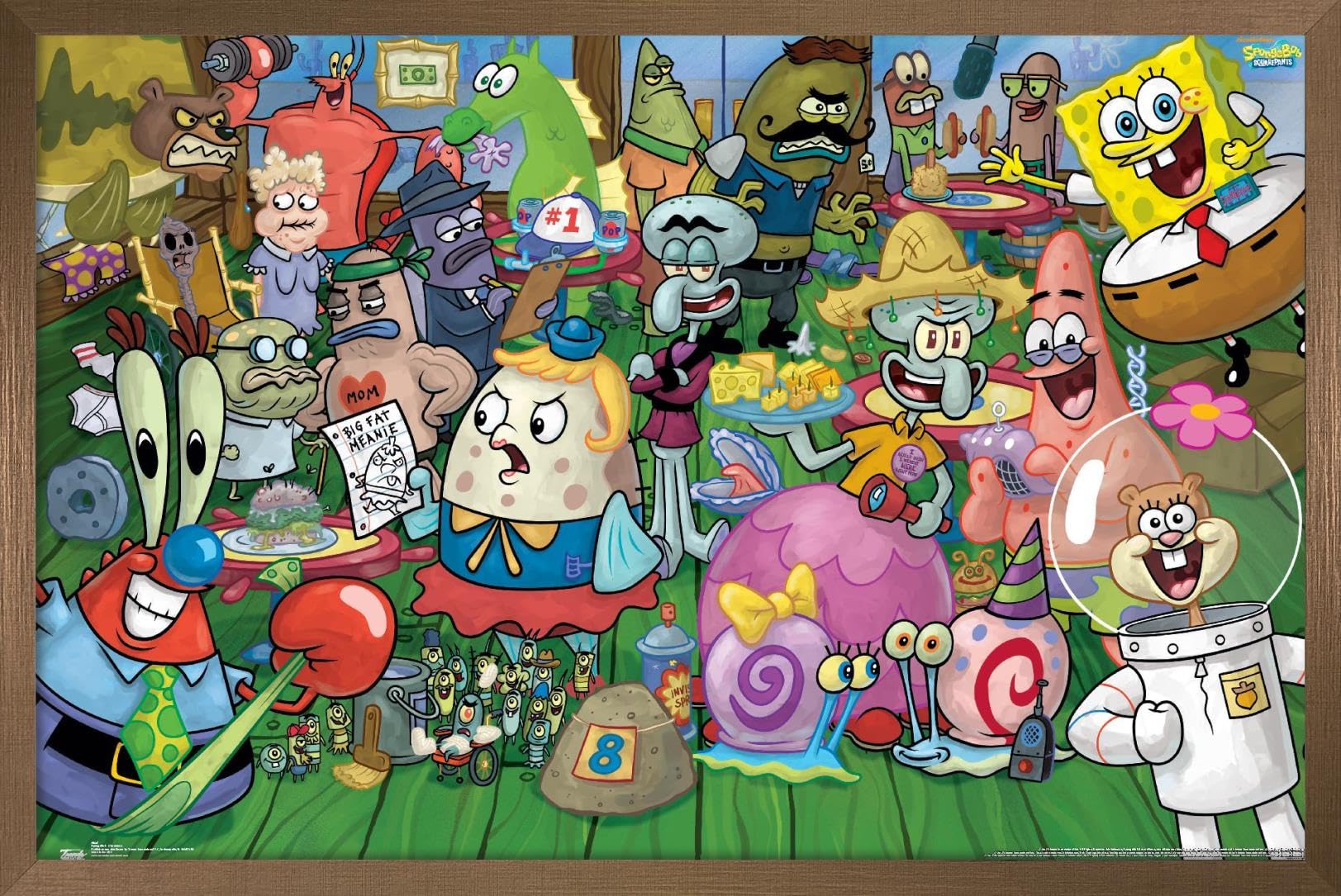 Nickelodeon SpongeBob SquarePants Bronze Framed Wall Poster 14.725