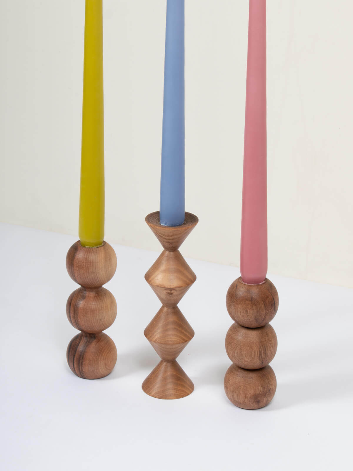 Handmade Walnut Wood Candlestick Holder with Ball Design - Elegant Home Decor for Dining Table, Wedding Centerpiece, and Romantic Candlelit Dinners
