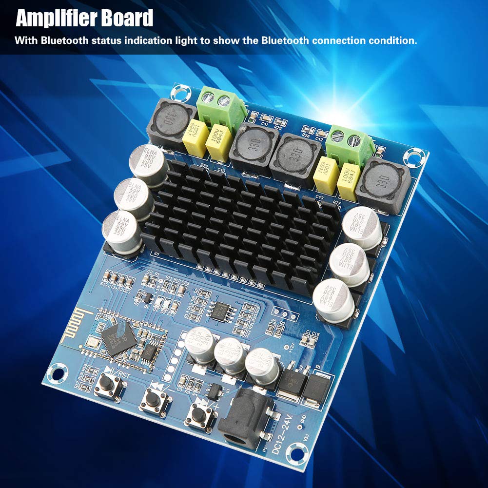 Walfront 120Wx2 TPA3116D2 CSR8635 4.0 Bluetooth Digital Audio Amplifier Board - Dual Channel Stereo Power Amp Module for Home Theater, Car Audio & DIY Speaker Projects
