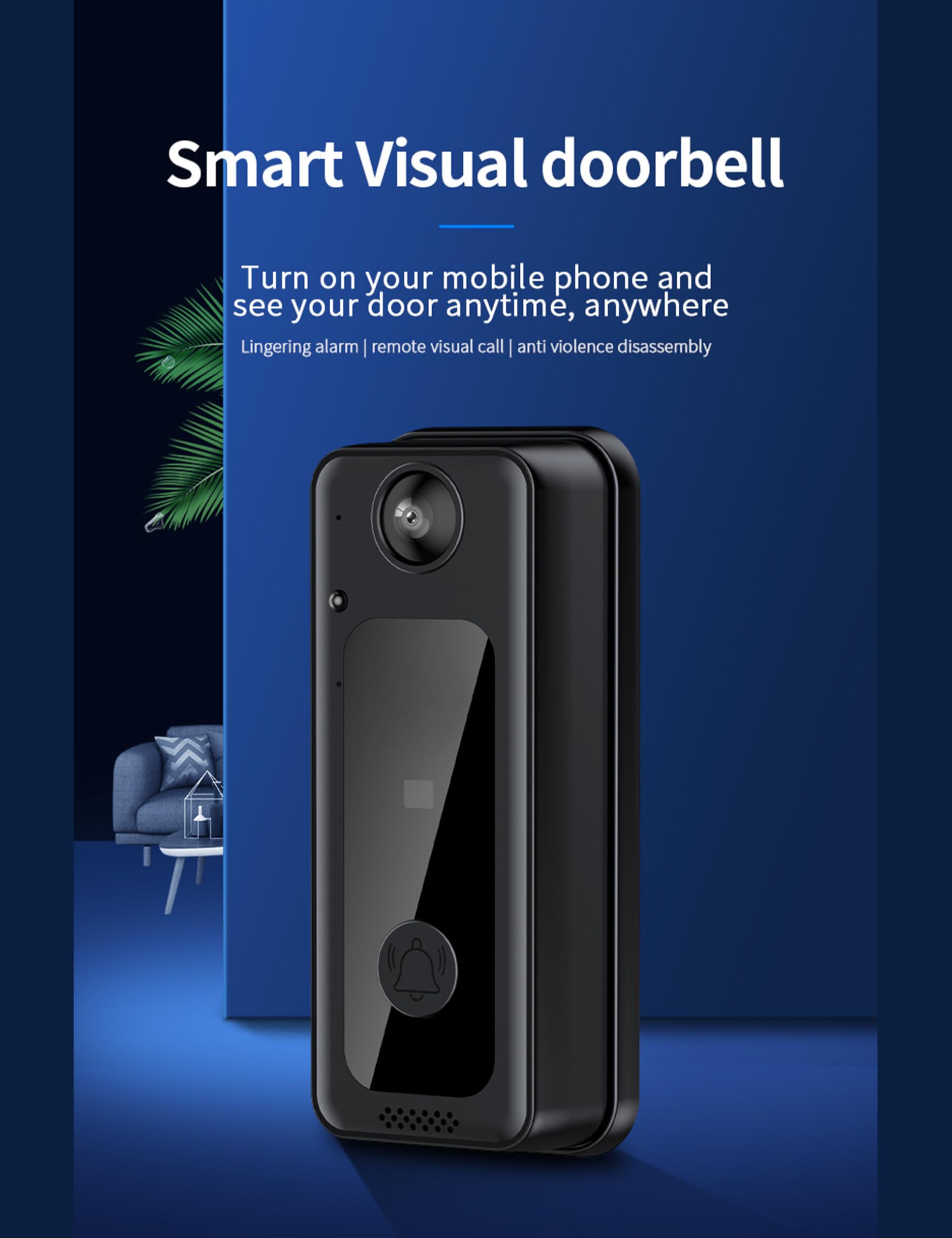2024 New M3 Smart Wireless Doorbell with AI Recognition Alerts, Real-Time HD Video Monitoring, Battery-Powered Home Security Camera for Front Door - Perfect for Apartments & Smart Homes