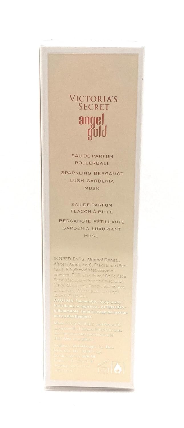 Victoria's Secret Angel Gold Eau de Parfum Rollerball - 0.23 Fl Oz / 7ml Travel Size Perfume for Women | Long-Lasting Fragrance for Date Night, Work & Everyday Wear