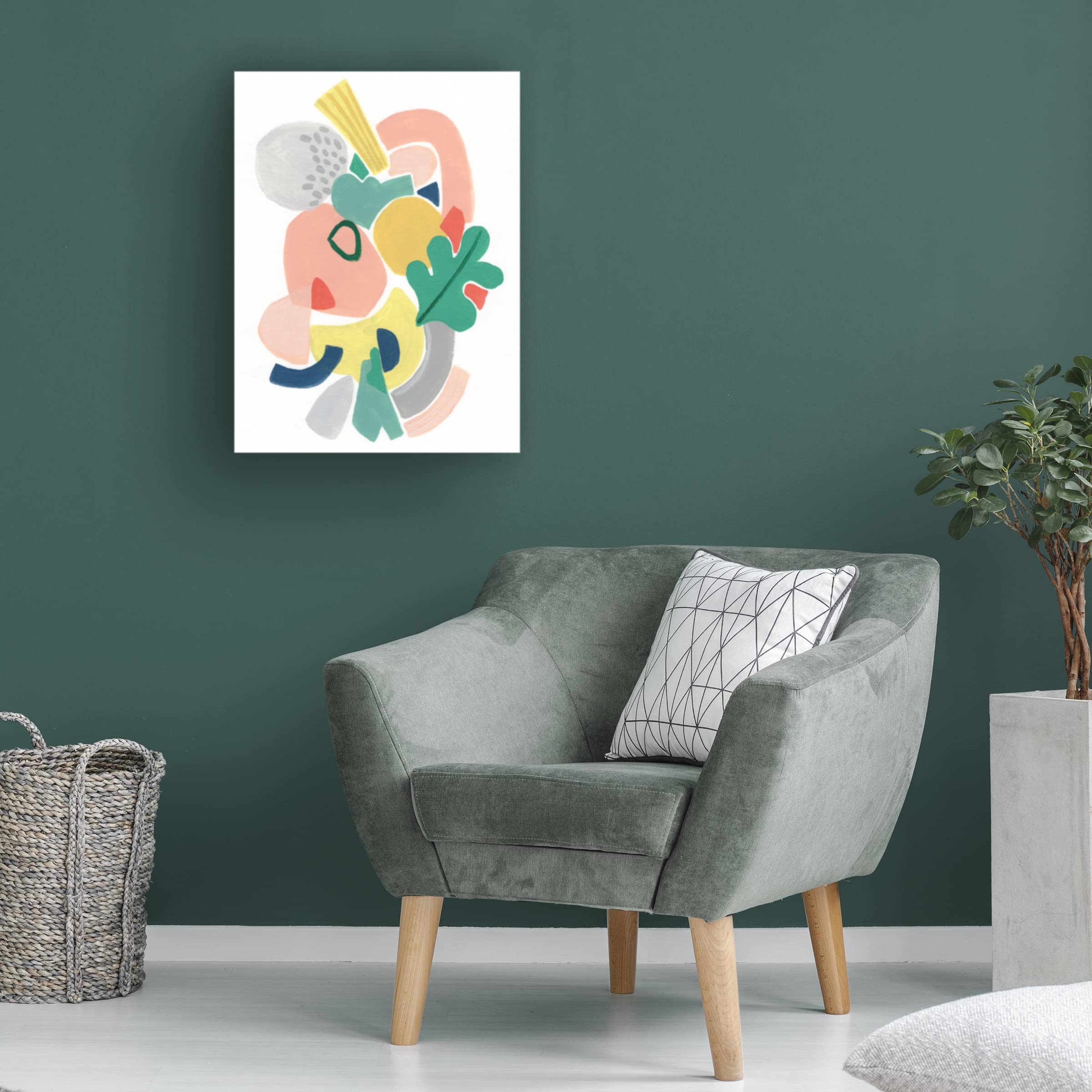 Trademark Fine Art 'Scene Shift II' Canvas Wall Art by June Erica Vess - Modern Abstract Painting for Living Room, Bedroom & Office Decor