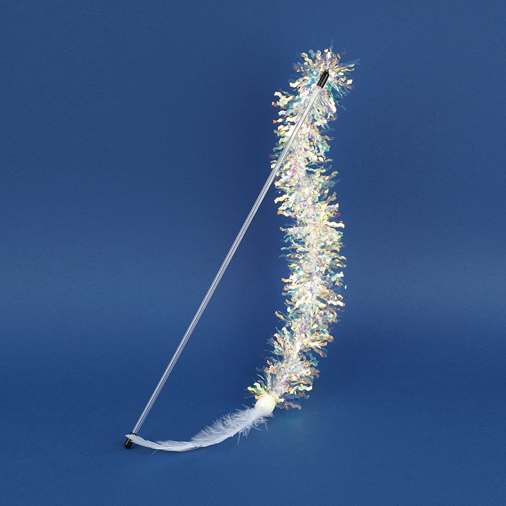 Premium Cat Teaser Wand with Feathers - Interactive Cat Toy for Play & Exercise - Perfect for Indoor Cats & Kittens - Fun Playtime & Bonding Activity