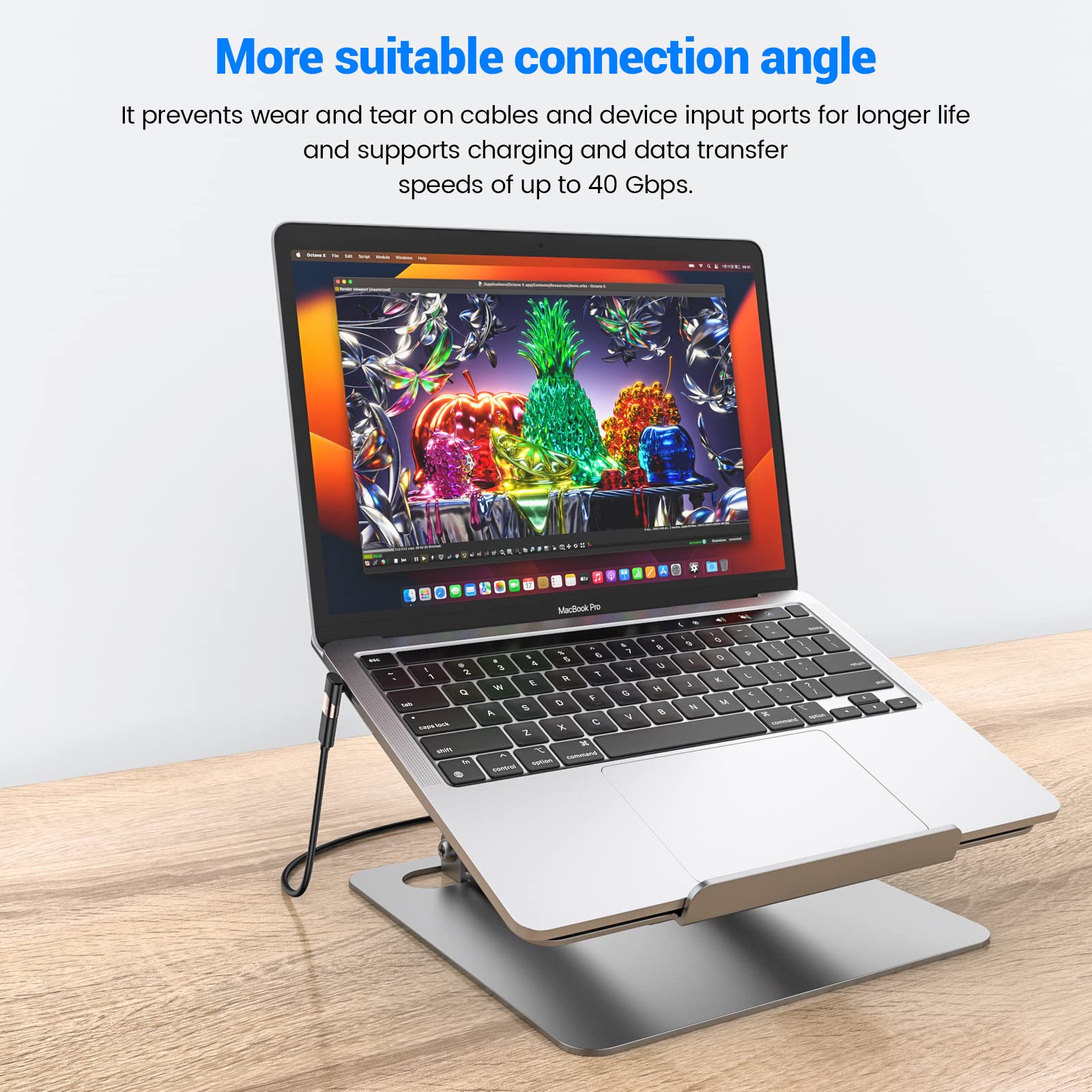 90 Degree Right Angle USB C Male to Female Adapter - 6 Pack - Compatible with MacBook Pro, iPad Pro, Nintendo Switch & Steam Deck - Perfect for Tight Spaces & Cable Management