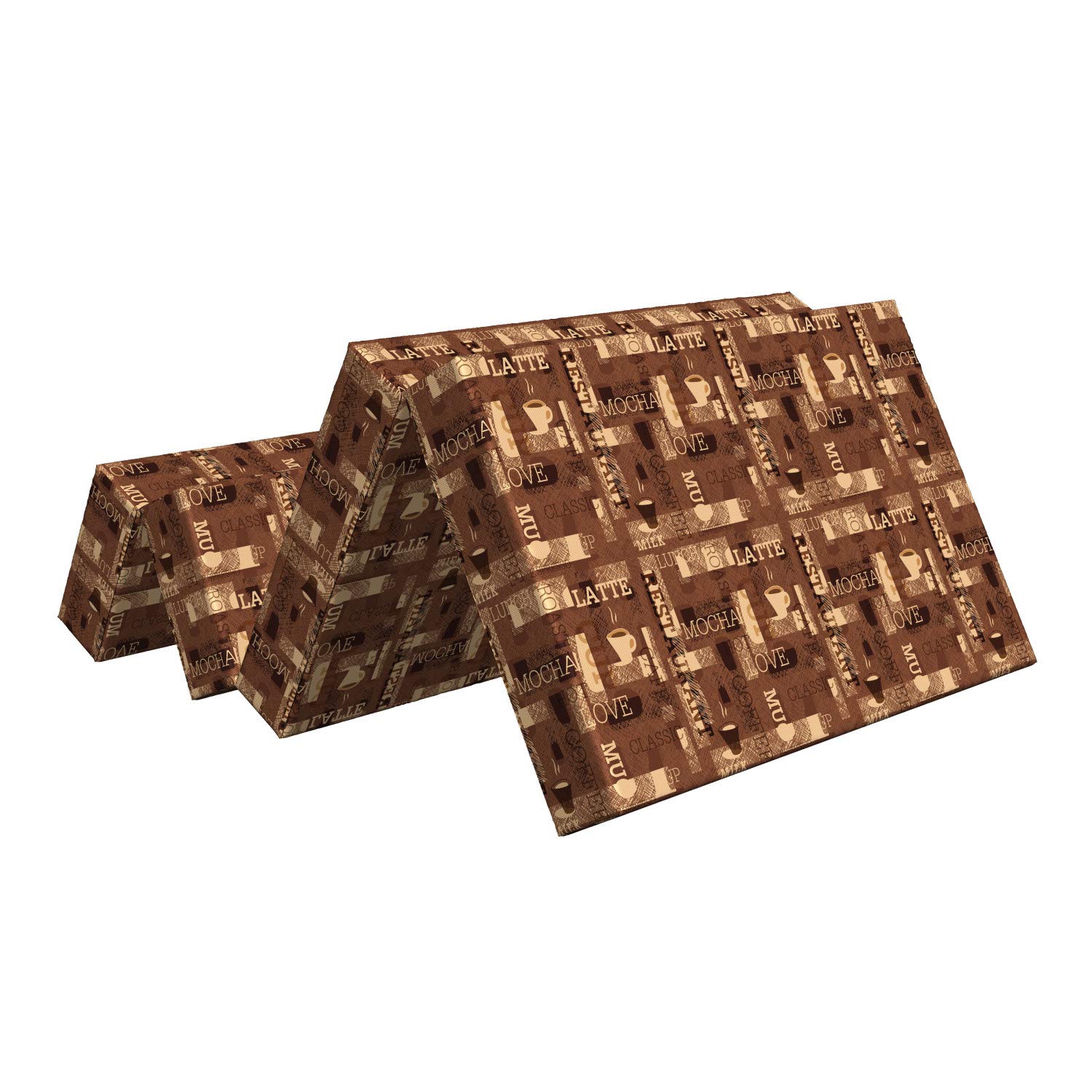 Ambesonne Foldable Coffee Themed Mattress - 74.8