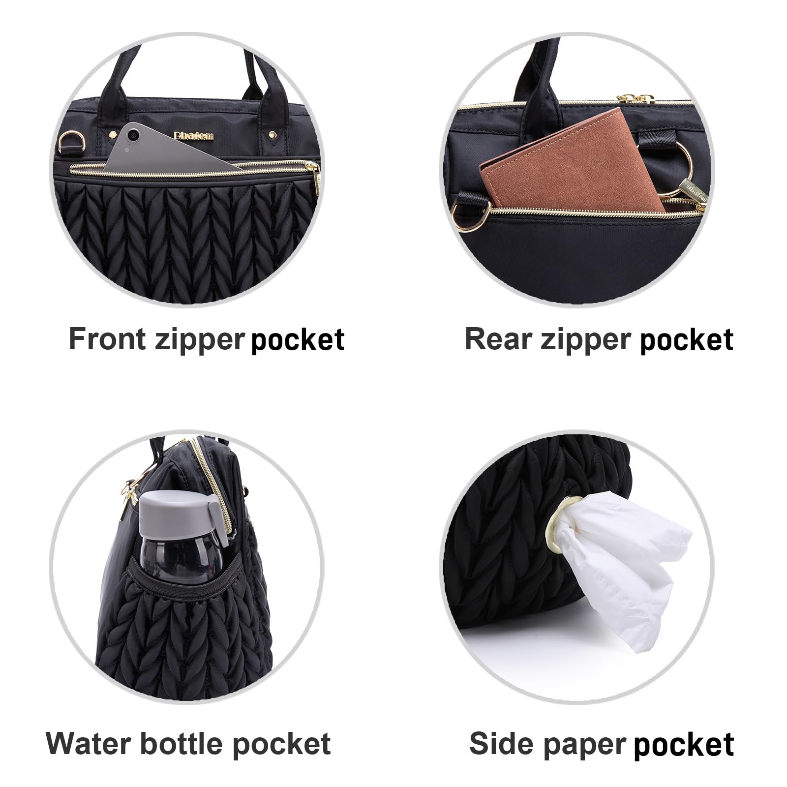 Small Diaper Bag for Women - Mini Crossbody Diaper Purse & Convertible Backpack Tote | Stylish Travel Baby Bag for Moms | Perfect for Daycare, Shopping & Family Outings