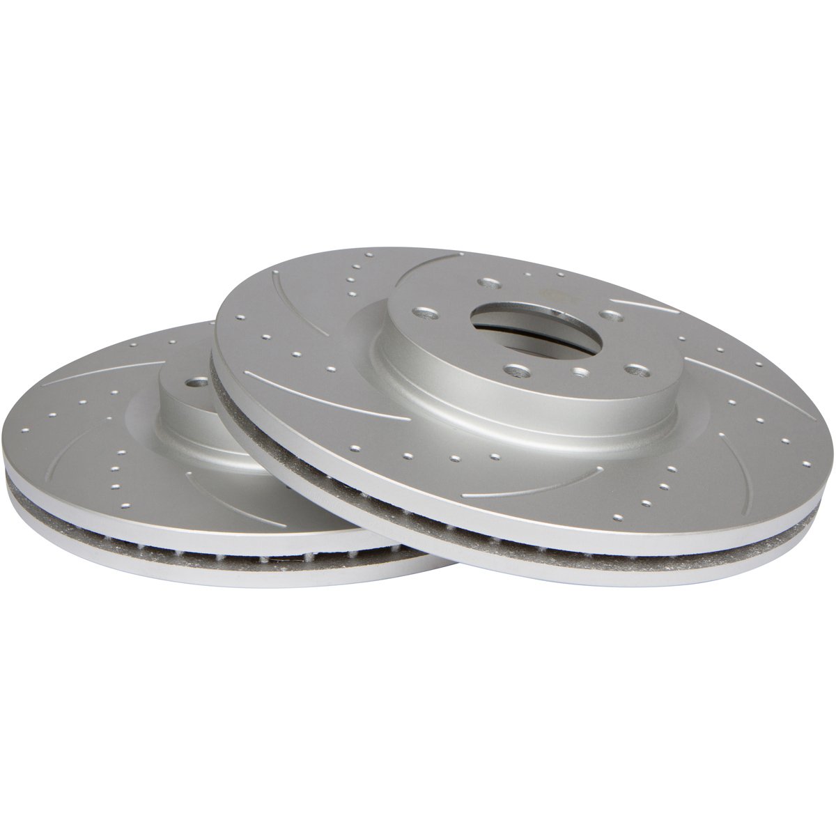GT//Rotors Drilled & Slotted Brake Disc Rotors with Ceramic Pads Kit for Lexus IS250 2009-2013 & GS300 2006 - High Performance Braking System for Daily Driving and Track Use