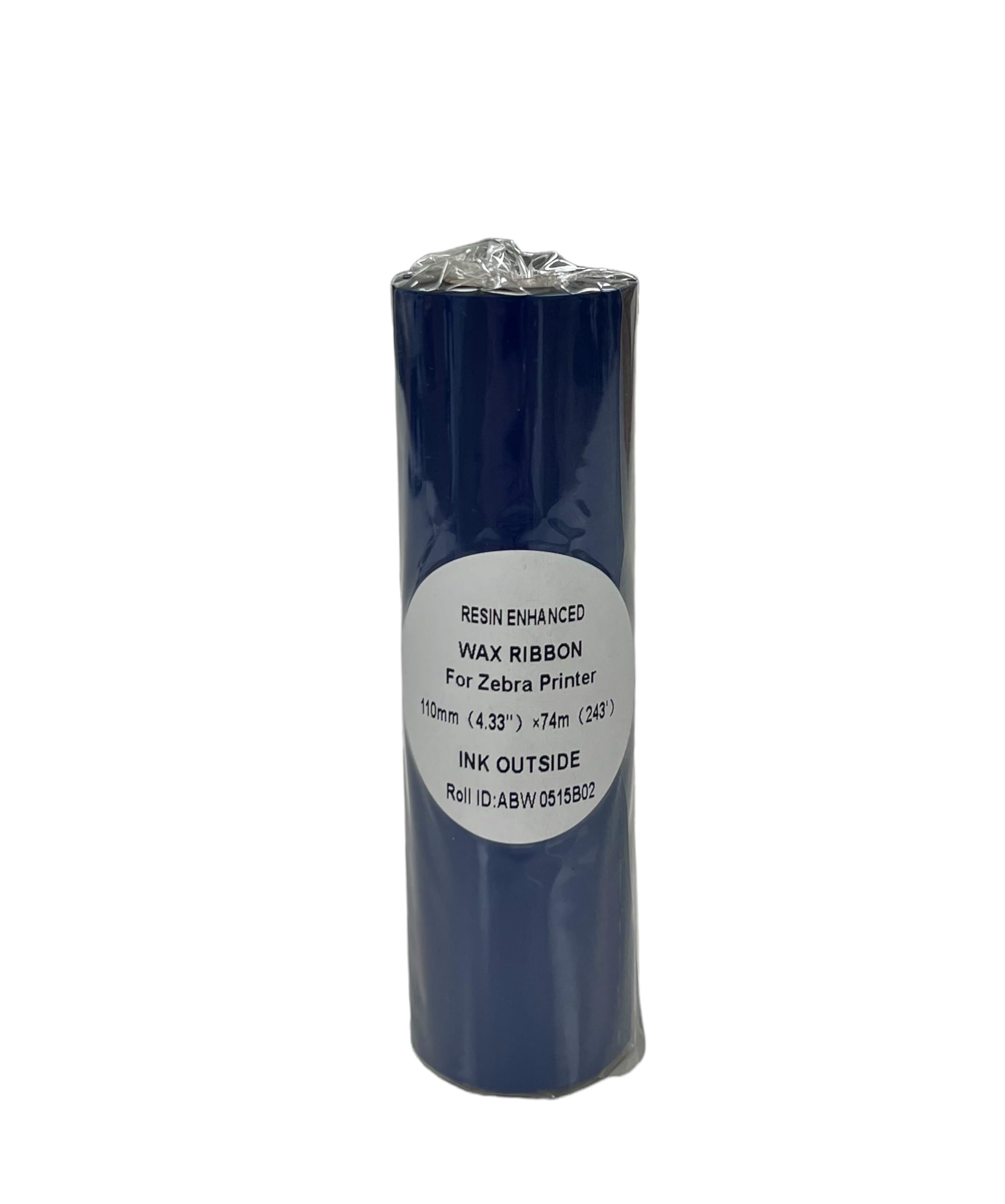 Bulk Black Thermal Transfer Printer Ribbon Rolls – Standard Resin-Enhanced Wax (4.33