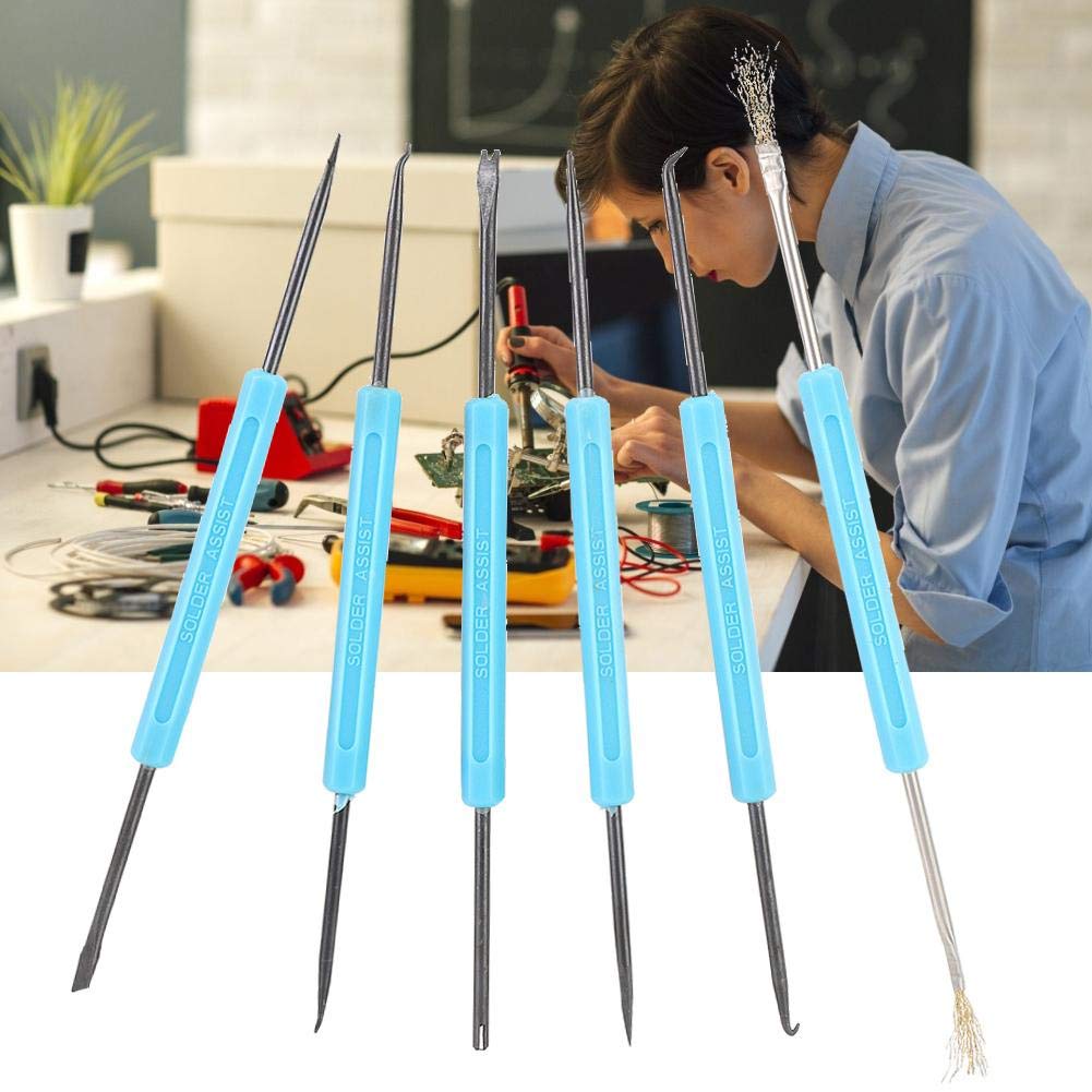 6Pcs Soldering Pick Set - Precision Soldering Aid Tools for Electronics Repair, Circuit Board & Component Maintenance | Ideal for DIY Projects, Phone Repairs & PCB Work