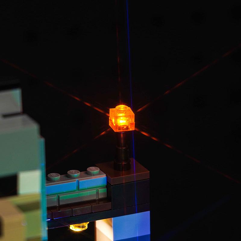 LEGO Minecraft The Wolf Stronghold Fortress Playset 21261 Light Kit - LED Lighting Set for LEGO Building Blocks - Perfect for Night Display & Gaming Room Decor