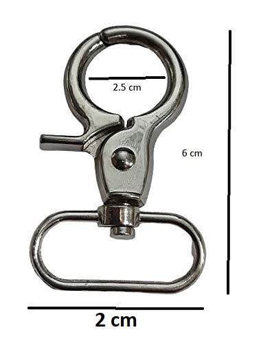 Premium Metal Swivel Lobster Clasps - 1/2 Inch Silver Trigger Snap Hooks for Jewelry Making, DIY Crafts, Purse & Bag Accessories - Decorative Clasps for Handmade Jewelry, Keychains & Fashion Accessories [Pack of 2]