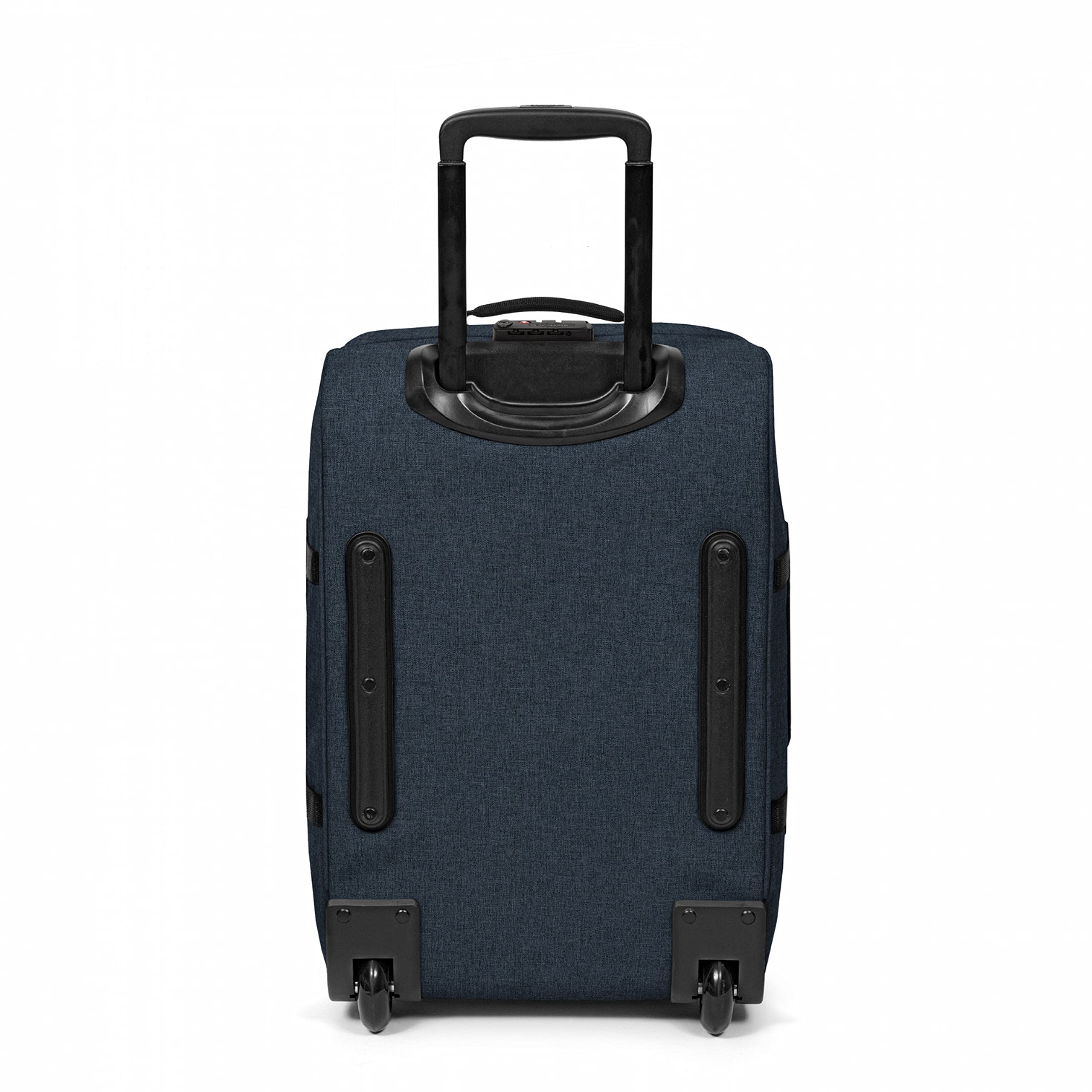 Eastpak Tranverz Wheeled Suitcase - TSA Lock, 2 Wheels & Compartments, Compression Straps - Perfect Carry-On Luggage for Business Trips & Weekend Getaways (Size S, Triple Denim, Model EK61L26W)