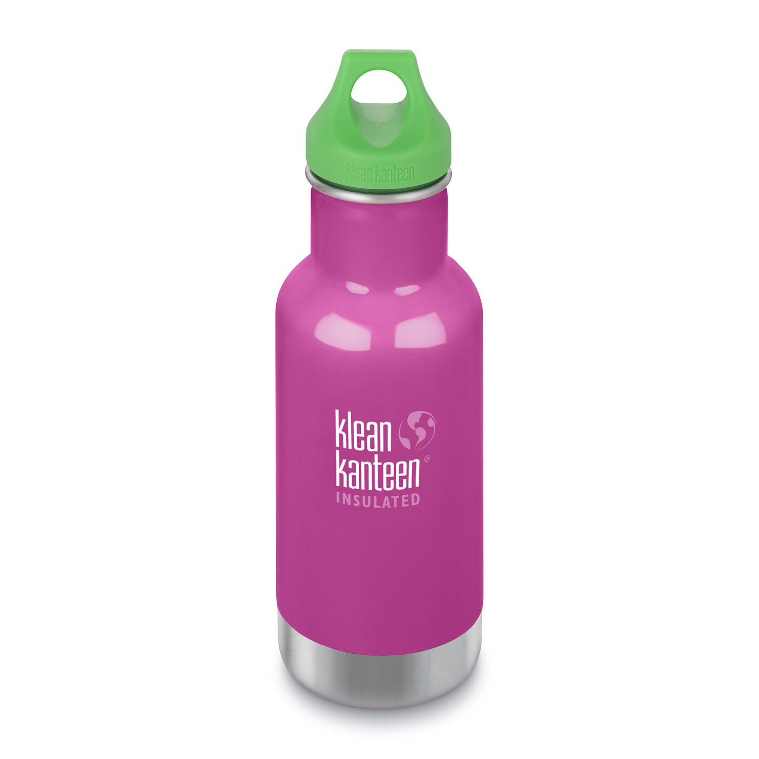 12oz Kids Stainless Steel Water Bottle with Loop Cap - Leak Proof & Durable for School, Sports & Outdoor Activities