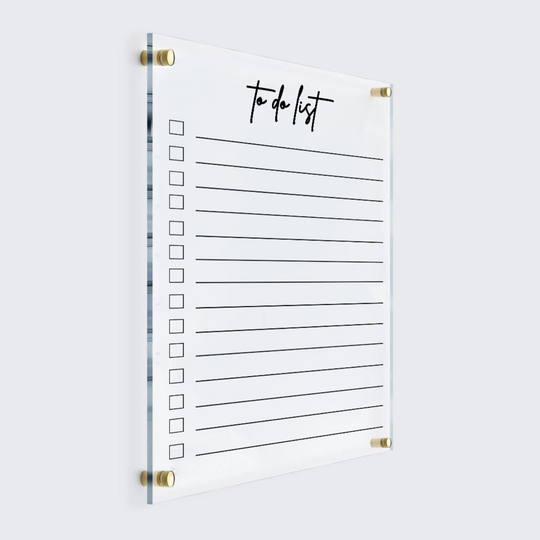 Custom Acrylic Wall Calendar 2025 - Personalized Dry Erase Planner with Monthly & Weekly Layouts | Transparent To-Do Board for Office, Home & School Organization | Perfect for Planning, Scheduling & Goal Tracking