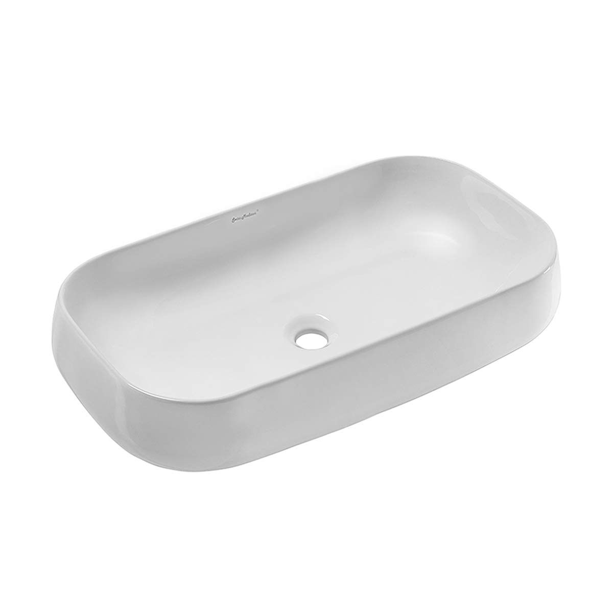 Swiss Madison SM-VS275 28-Inch White Ceramic Vessel Bathroom Sink - Modern Above Counter Basin for Vanity, Powder Room & Luxury Bathroom Decor