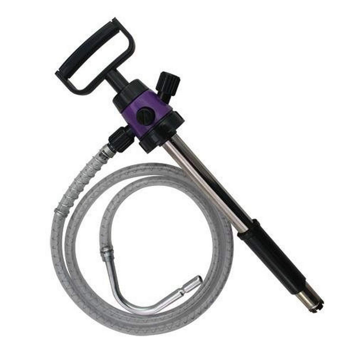 Premium Oil Safe Pump with D-Handle Grip - Heavy Duty Quick Connect Transfer Pump | Color-Coded Collar & Hose (10 Colors Including Purple) | Ideal for Automotive, Marine & Industrial Fluid Transfer