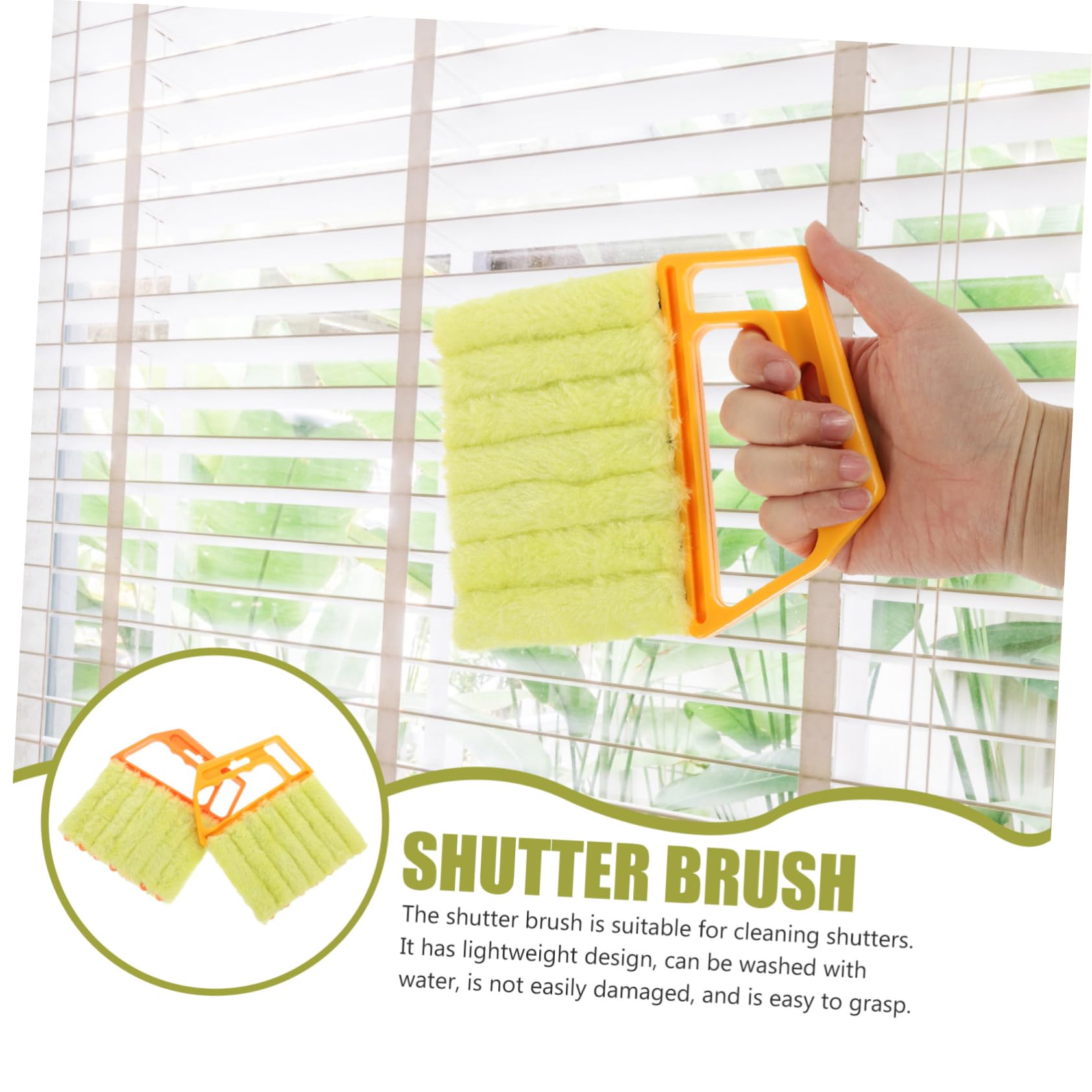 2-Pack Venetian Blind Cleaning Brush - Handheld Window Shutters & Blinds Cleaner with Washable Artificial Fur Bristles for Deep Cleaning - Perfect for Windows, Doors, and Hard-to-Reach Areas