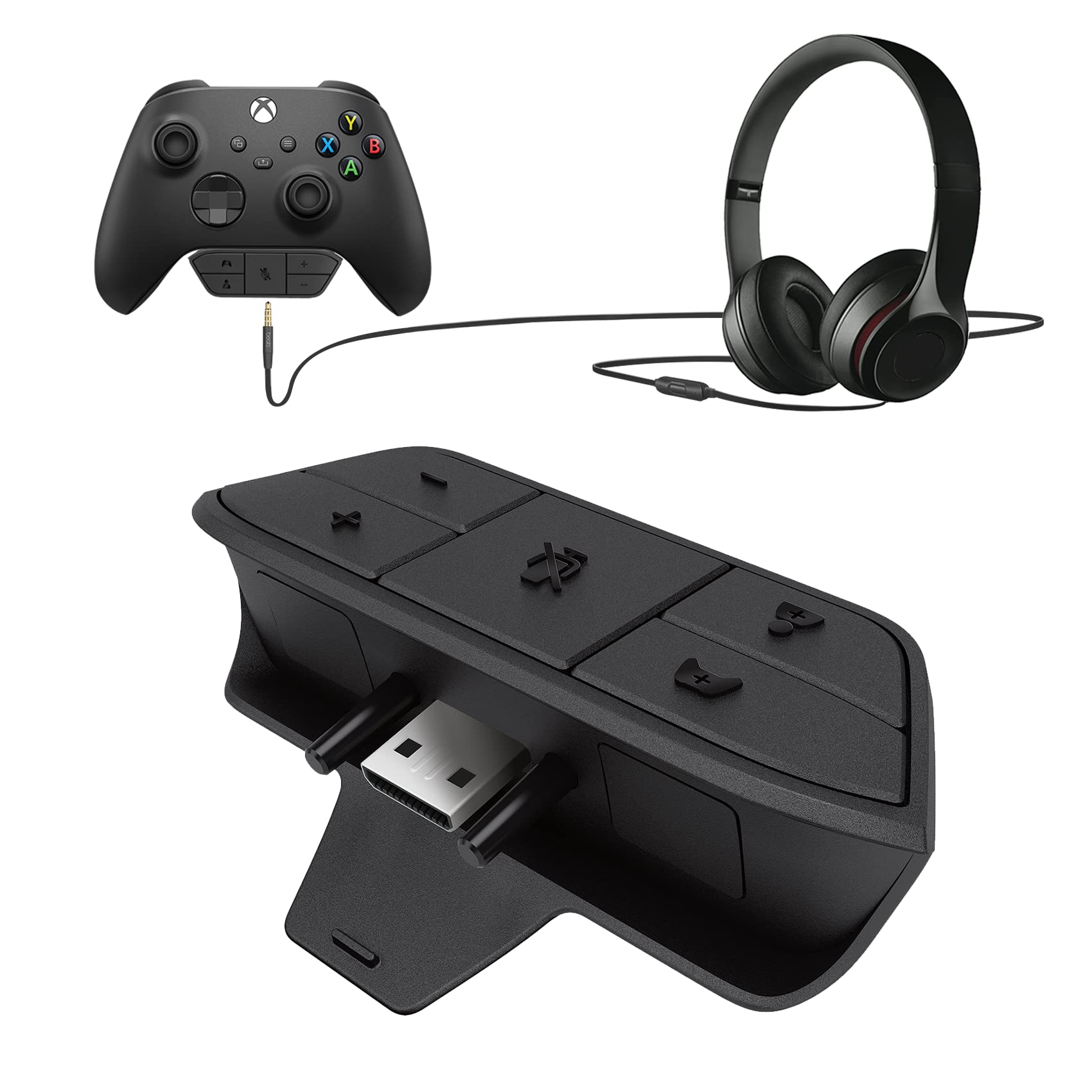 Xbox One Stereo Headset Adapter - 3.5mm Audio Jack for Xbox One Controllers (Black) | Perfect for Gaming, Streaming & Chatting
