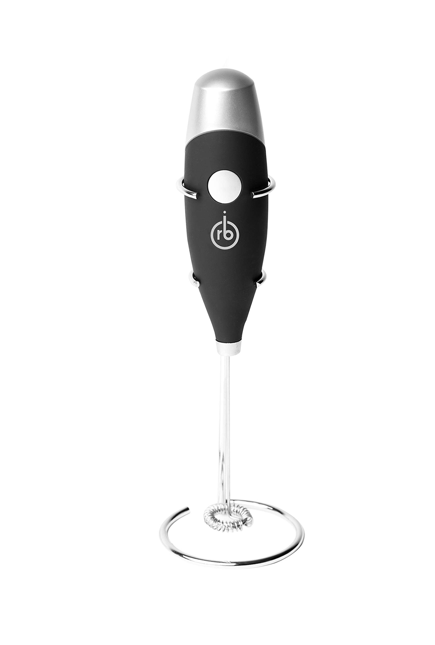 RB Arrbee's Choice Electric Milk Frother - Battery Powered Handheld Blender for Espresso, Latte, Whipped Cream & Egg Beating | Stainless Steel Whisk with Stand Included | Perfect for Coffee Shops, Home Baristas & Kitchen Use