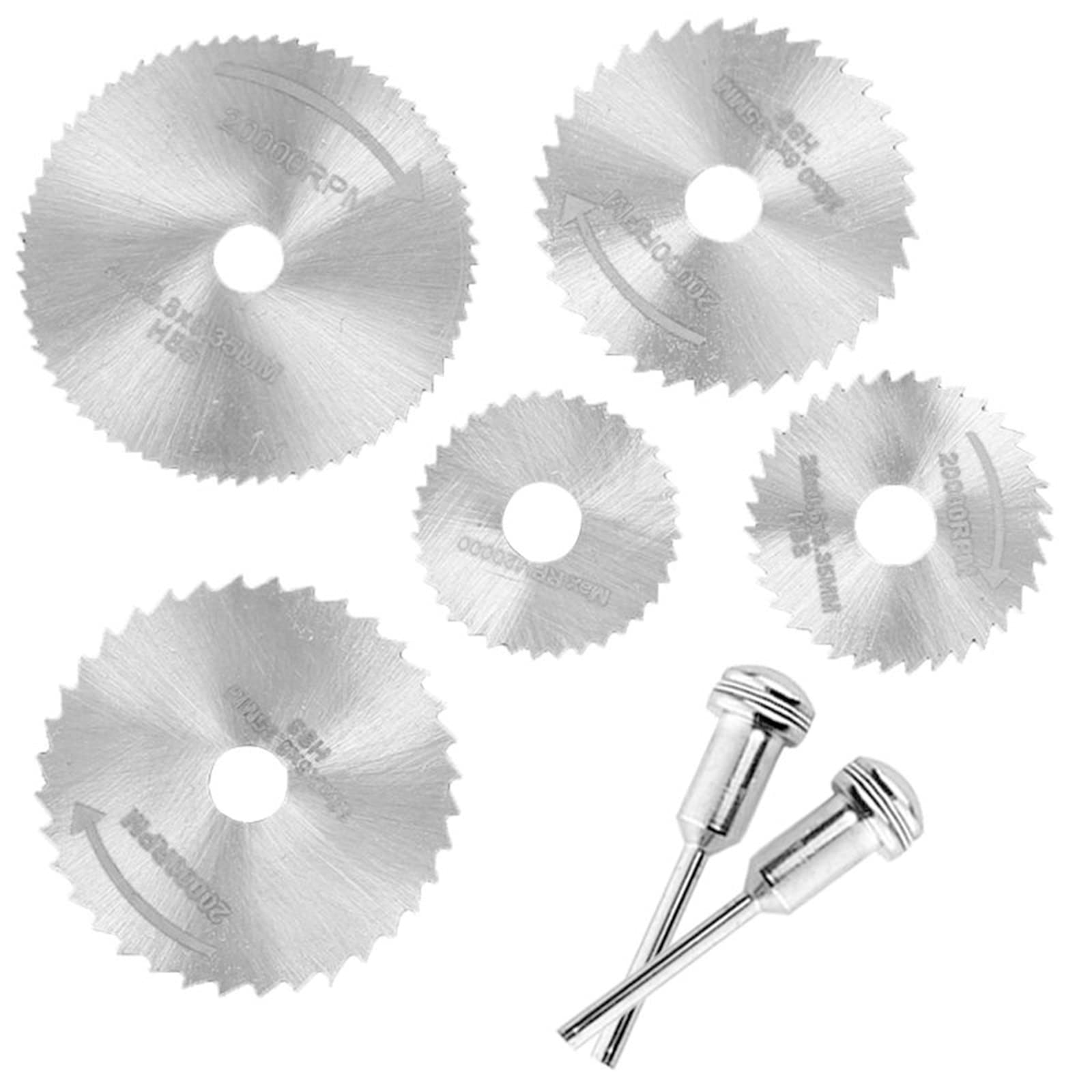 Maizoon Mini Saw Blades - High Speed Steel Cutting Wheels for Wood & Metal | 5-Piece Set with 2 Mandrels | Perfect for Rotary Tools, DIY Crafts & Precision Cutting | Ideal for Hobbyists & Professional Woodworkers