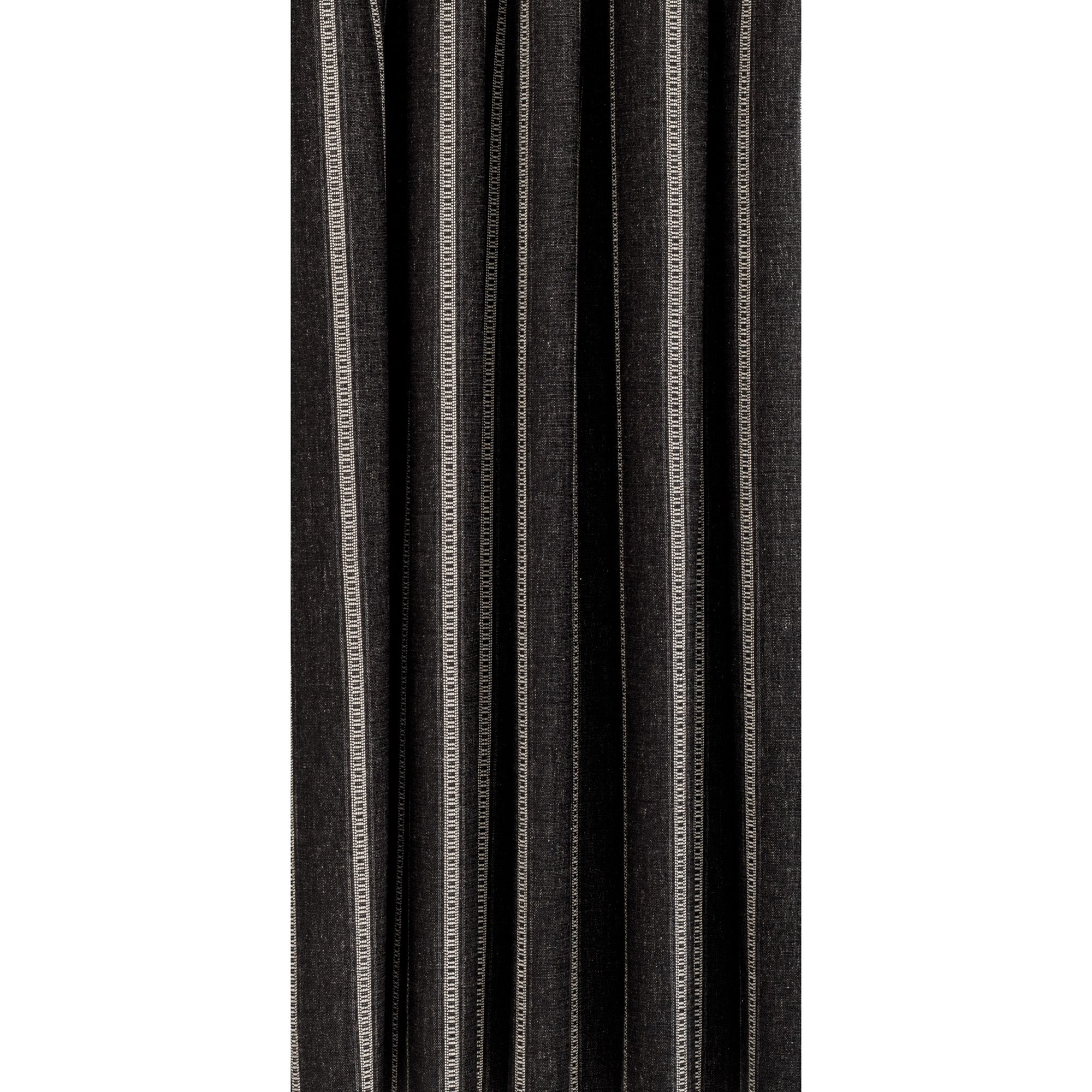 Brunswick Stripe Fabric - Premium Onyx Black Upholstery Material for Sofa, Chair & Home Decor | Perfect for Living Room, Bedroom & Office Furniture