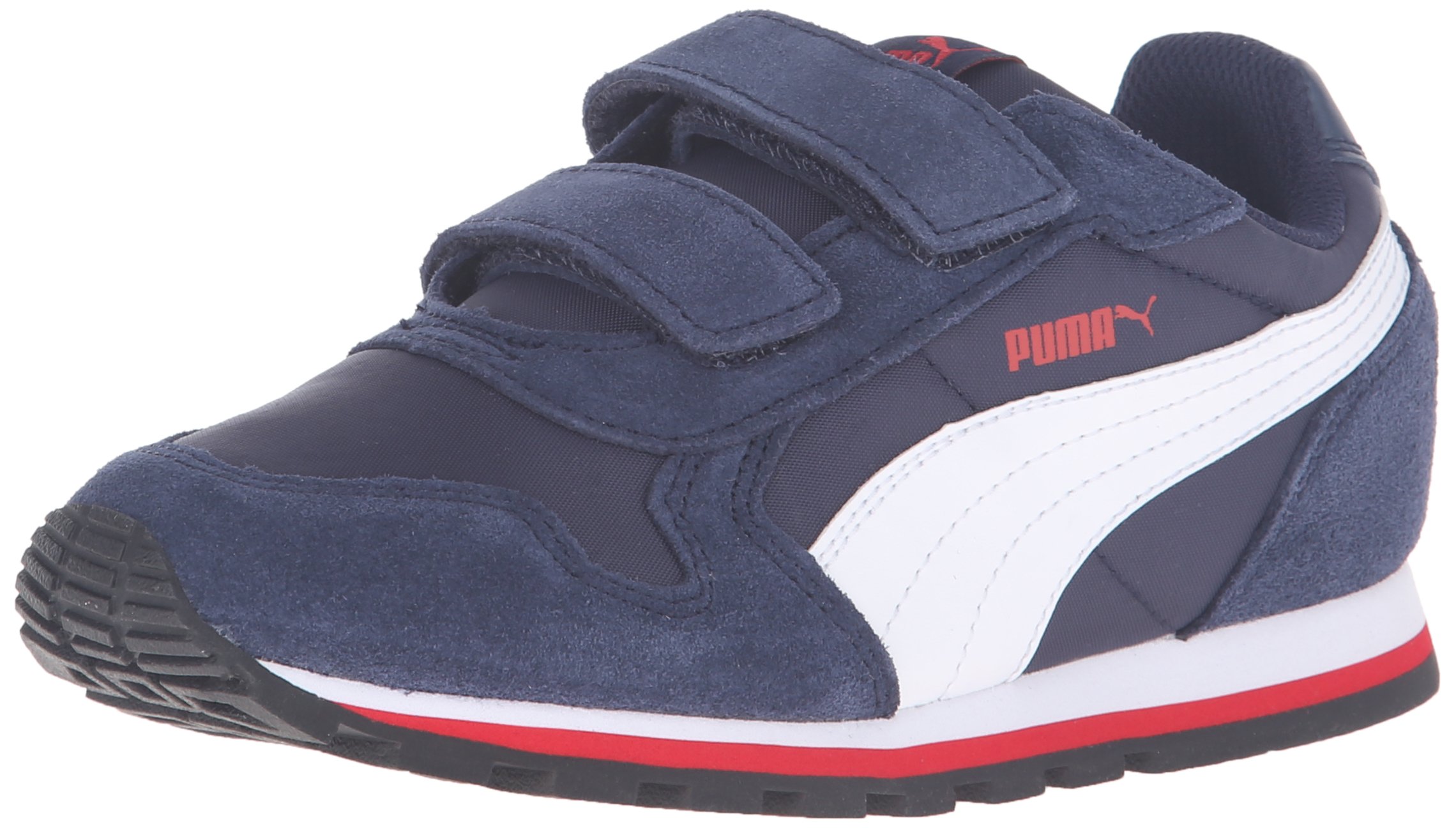 PUMA Unisex Kids' St Runner Hook and Loop Sneakers - Lightweight Comfortable Athletic Shoes for Boys & Girls - Perfect for School, Running, and Everyday Play
