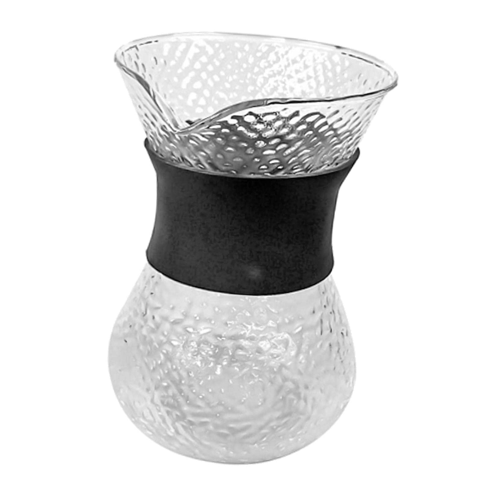 FAKEME Reusable Pour Over Coffee Maker - 600ml Glass Carafe for Hot & Cold Brew at Home