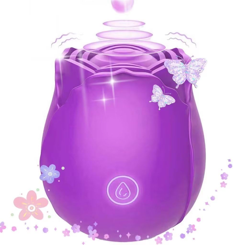 2024 New Rose Shape Sucking Toy for Women - 10 Speed Waterproof Electric Adult Pleasure Device, Automatic Tongue Stimulator, Quiet & Discreet - Perfect for Couples Play, Solo Use, and Sensual Gifts (Model B-25)