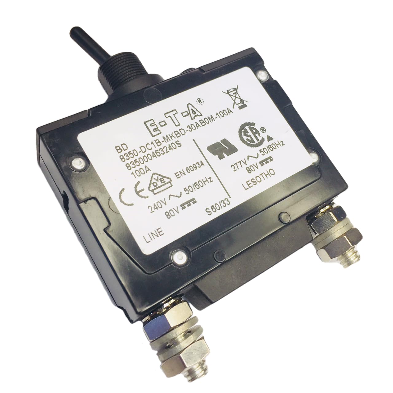 8350-DC1B-MKBD-30AB0M-100A Heavy Duty Switch 100A 240V 50/60Hz - High Current Electrical Switch for Industrial Equipment, Power Distribution & HVAC Systems (Model: 835000463240S)